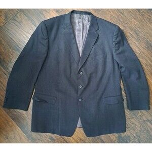 Tallia Uomo Sport Coat Super 100s Luxury Wool Dark Gray Business Blazer Mens 54L